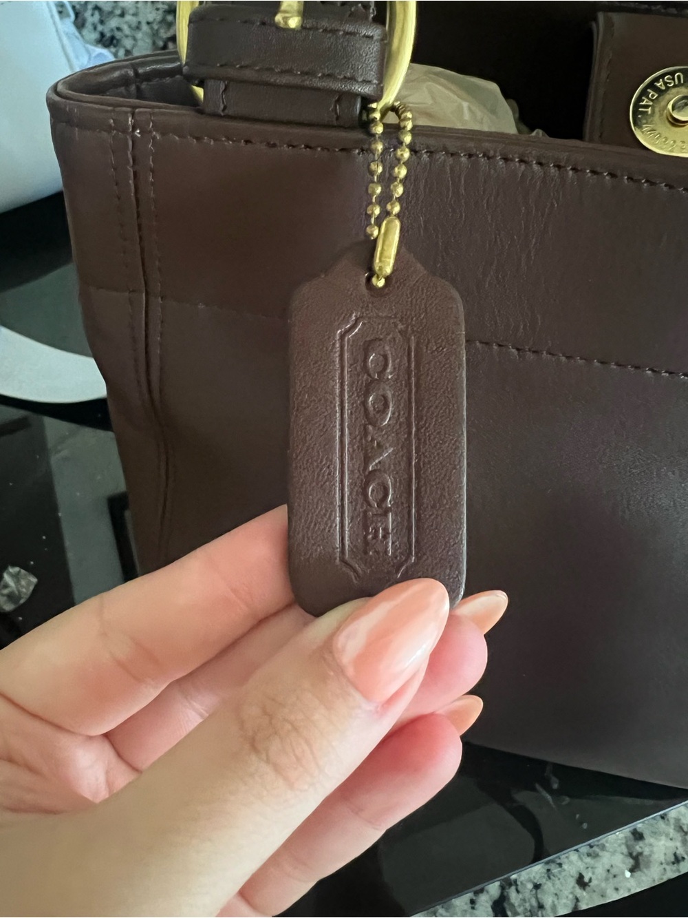 COACH vintage 1998 Soho Buckle Dark Mahogany Buckle Shoulder Bag - Picture 8 of 11